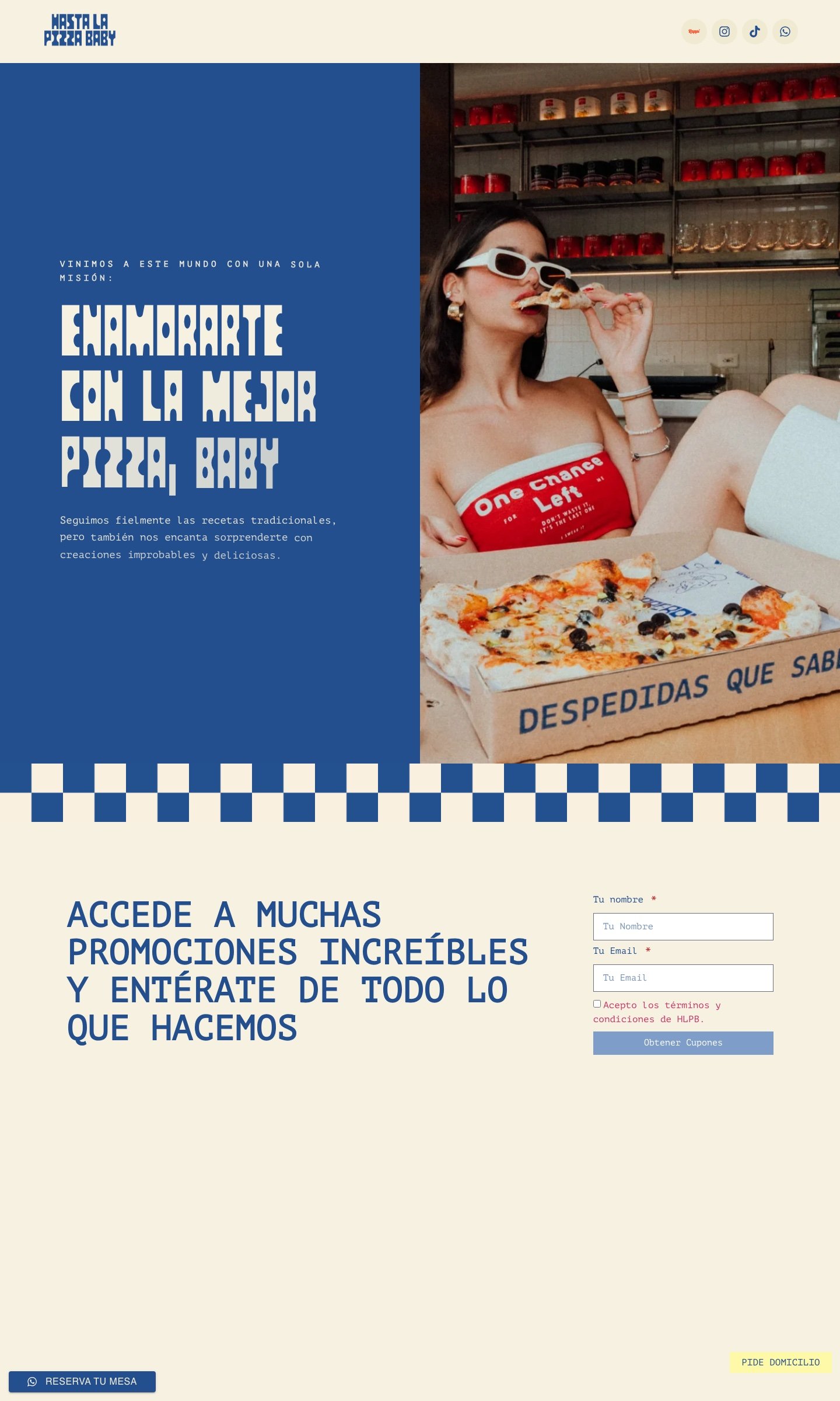 Hasta la Pizza Baby — E-Commerce & Pedidos en Vivo